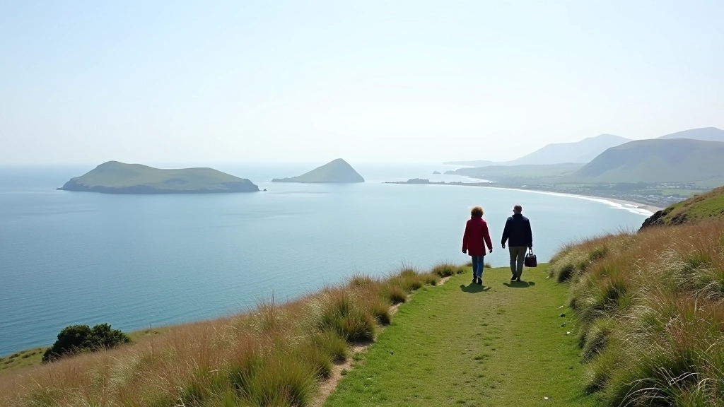 Clew Bay panoramic viewpoint with islands dotting the water
