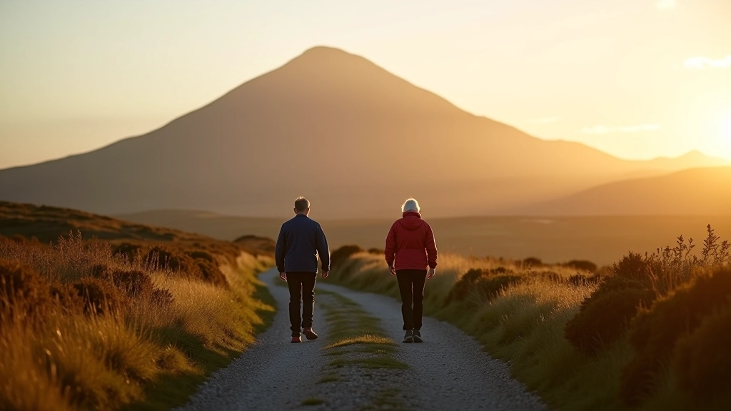 Croagh Patrick mountain with car park walking route