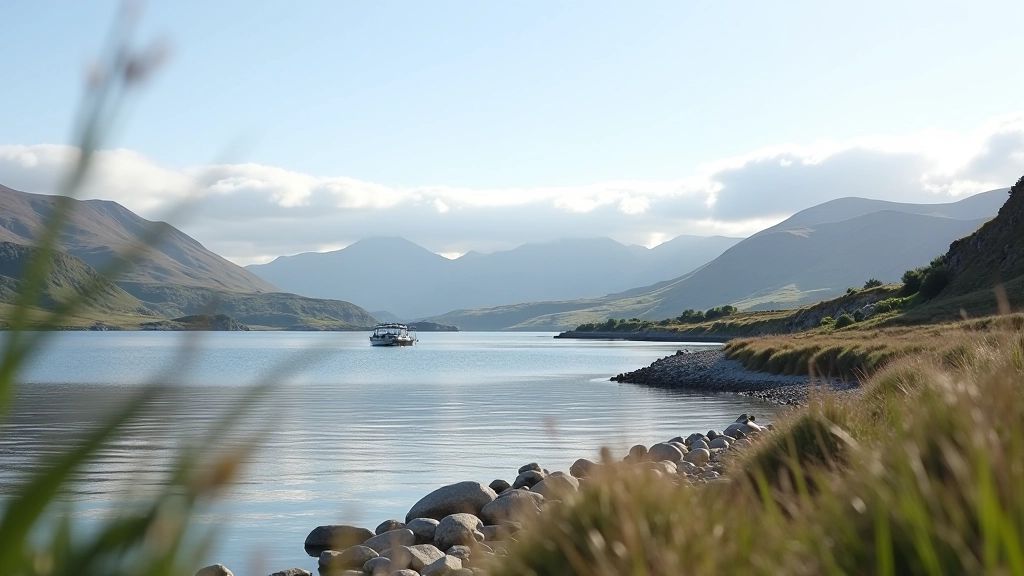 Westport waterfront with mountains visible across water